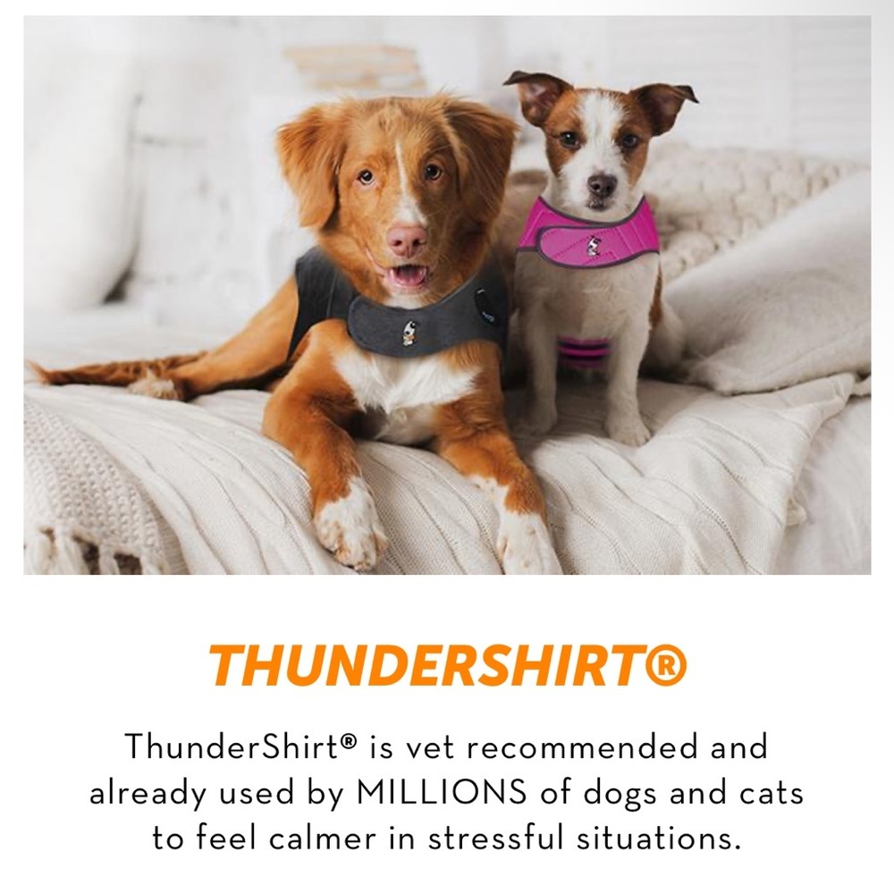 ThunderShirt Dogs Vest XL Calming Fireworks Travel Separation Anxiety NWOT